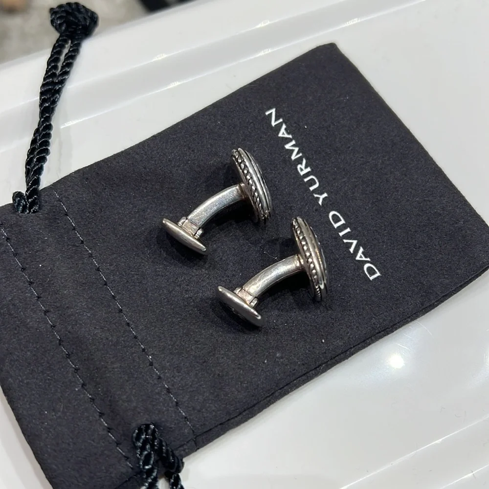 RARE David Yurman Exotic Stone Cufflinks